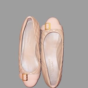 Burberry Avonwick Blush Pink Quilted Leather Ballet Flats